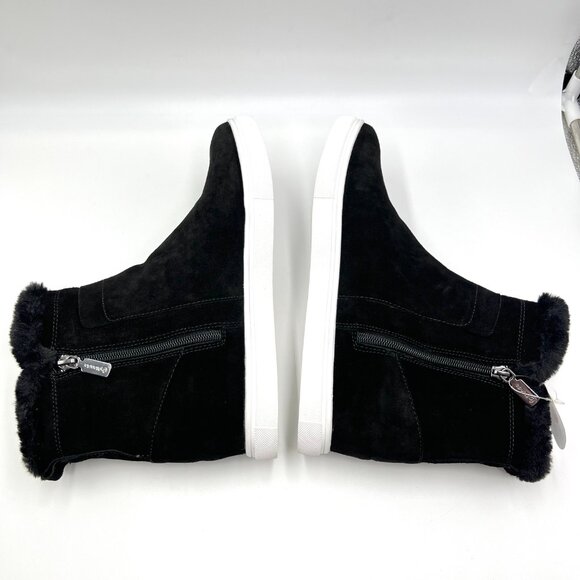 Blondo Size 9.5 Glade Black Suede Leather Waterproof Hi Top Sneakers Booties - Picture 6 of 11